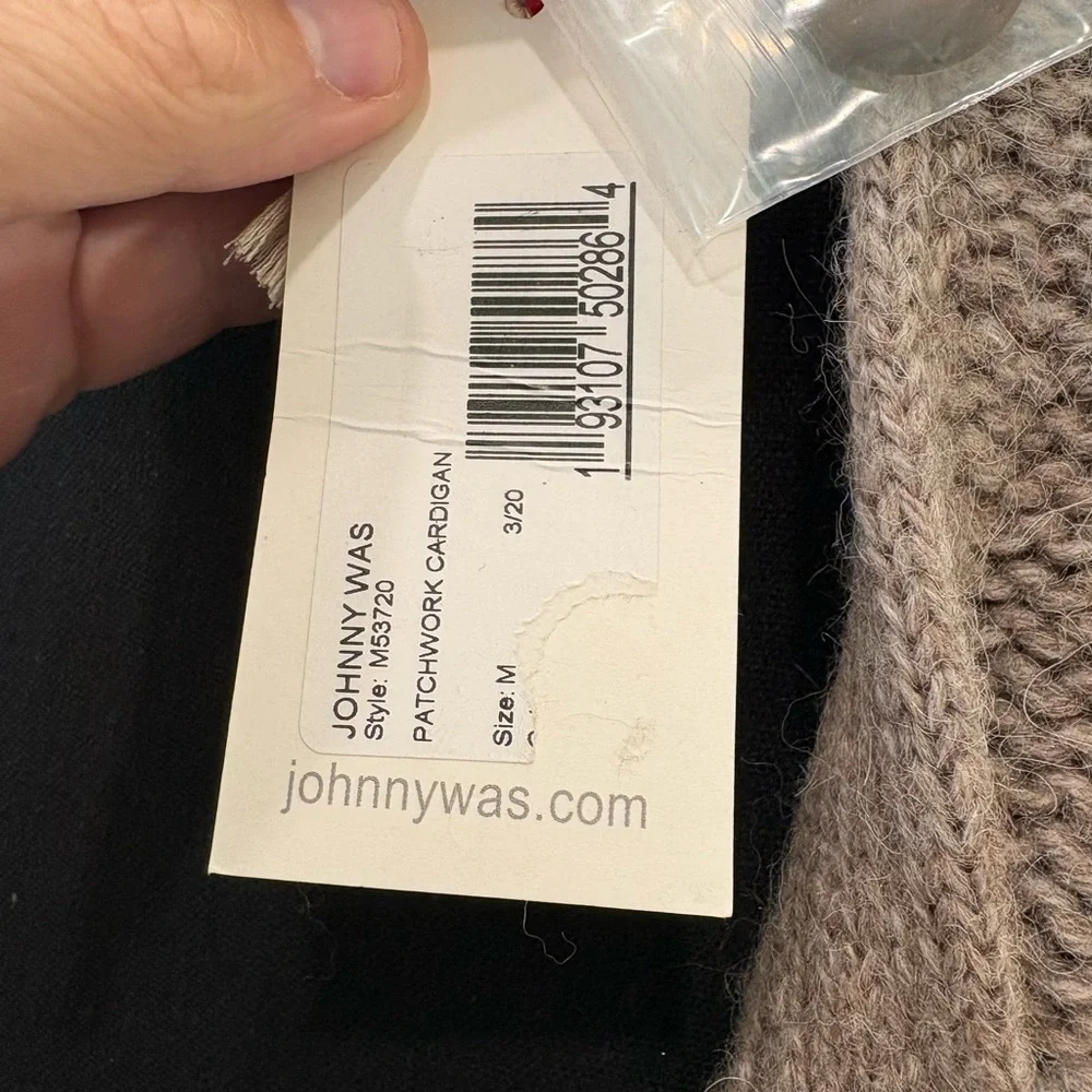 Johnny Was Alpaca Brown and Cream Women's Sweater - Picture 5 of 12